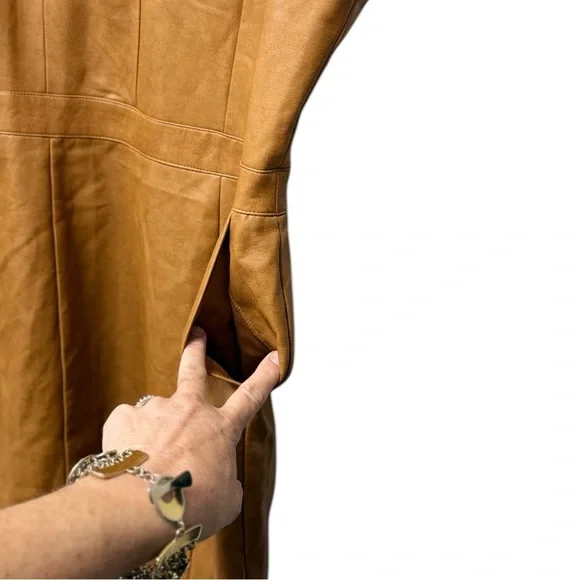 Skies Are Blue Faux Leather Mini Tank Western Party Sundress - Picture 3 of 7